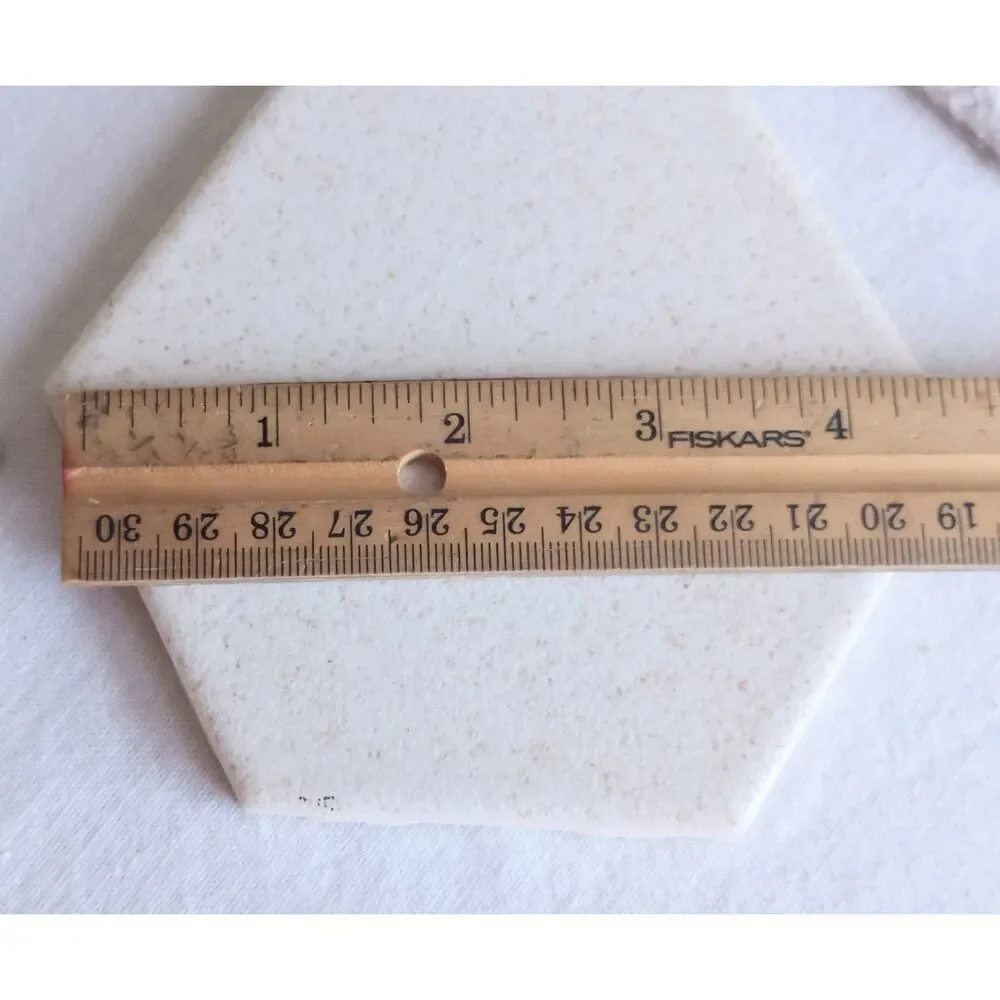 Vintage octagonal tile, beige with speckles. Set of 12.made in the USA
